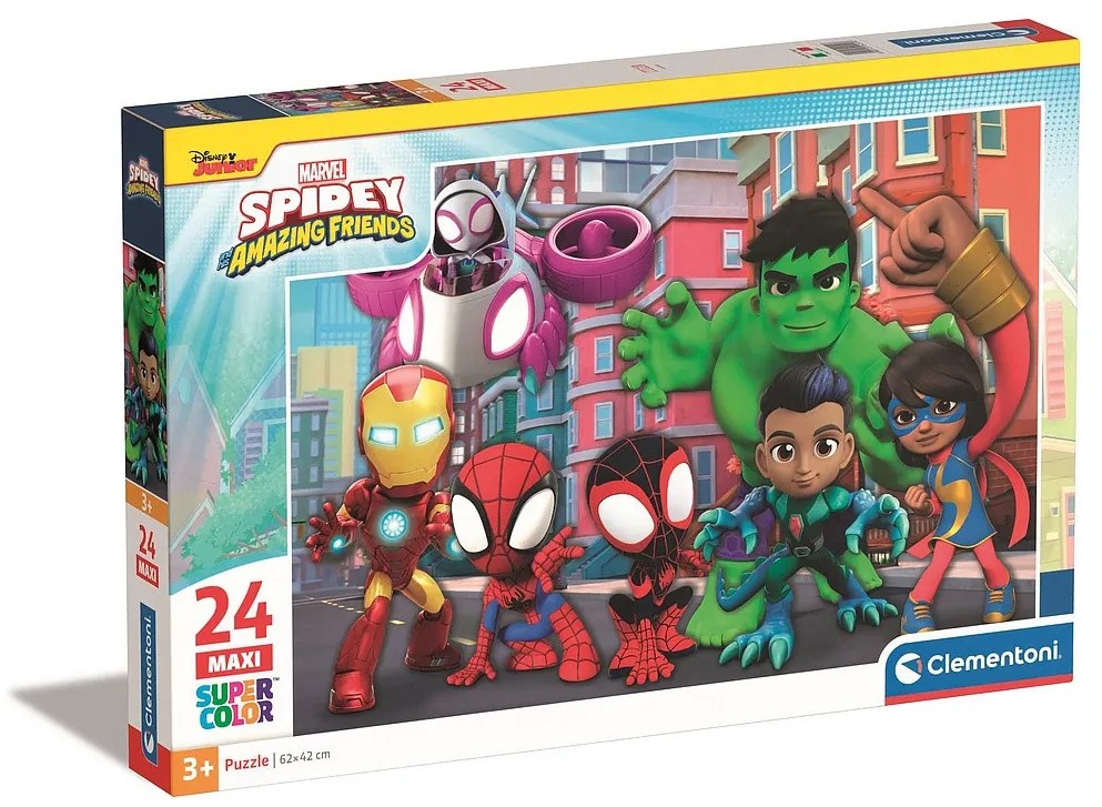 Omul Păianjen Spidey Friends Puzzle maxi 24 de piese Clementoni