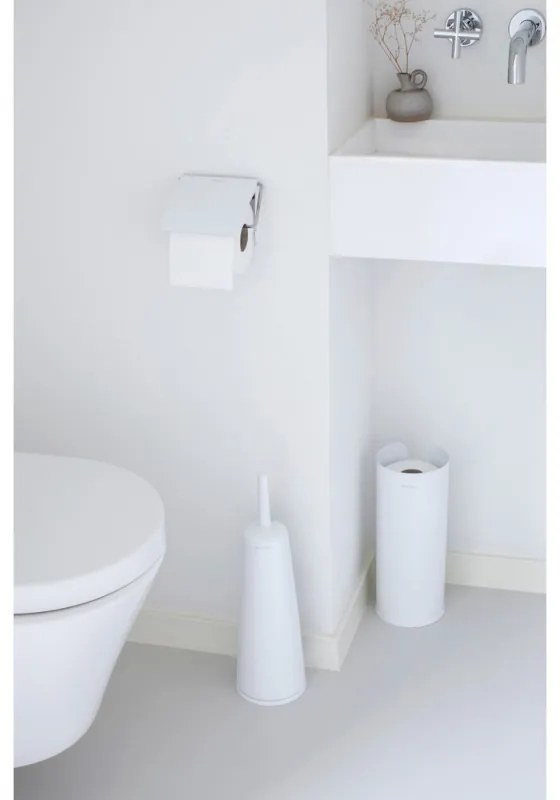 Set accesorii pentru toaleta Brabantia ReNew 1003475, 3 piese, Rezistent la coroziune, Alb