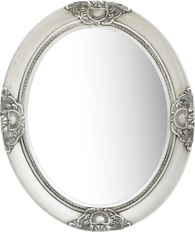 vidaXL Oglindă de perete în stil baroc, argintiu, 50 x 60 cm
