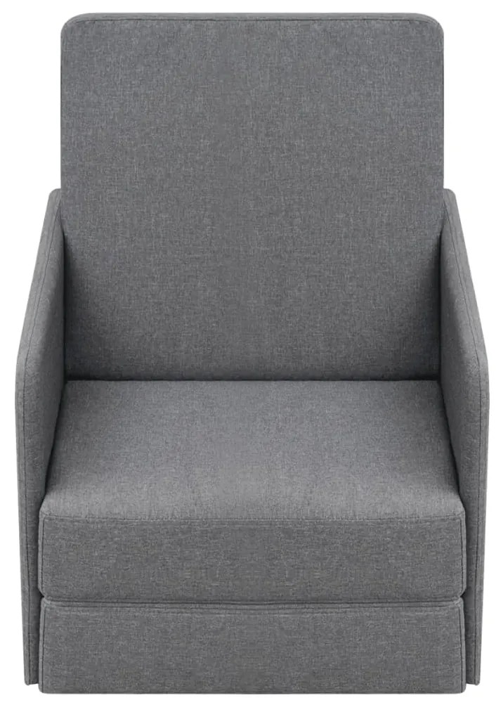 243648 vidaXL Fotoliu pat extensibil, gri deschis, material textil