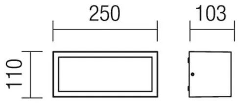 Aplică de exterior BRICK 1xE27/23W/230V IP54 gri Redo 9896