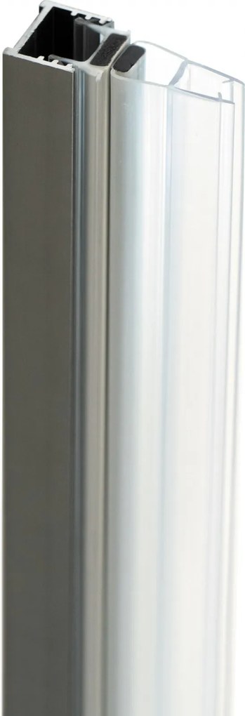 Profil pentru usa cabina de dus, incastrata, titan mat, 195 cm, Sistem Prizma Titan mat