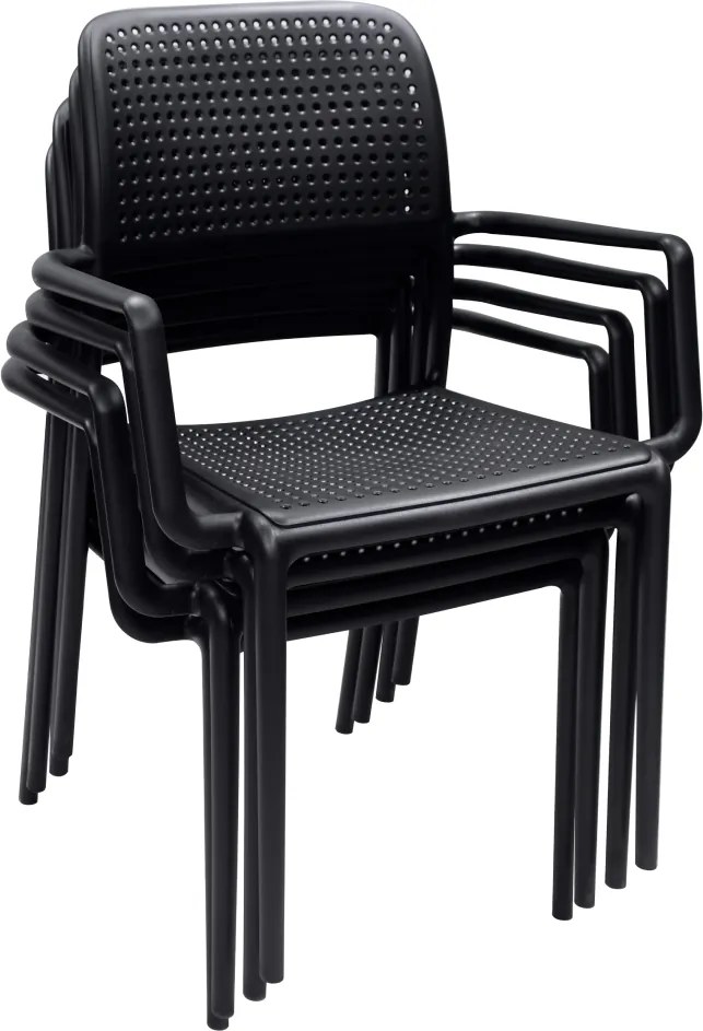 Scaun stivuibil, negru, DENTON NEW