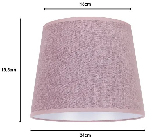 Duolla - Abajur pentru lampă de birou CLASSIC M E27 pr. 24 cm roz