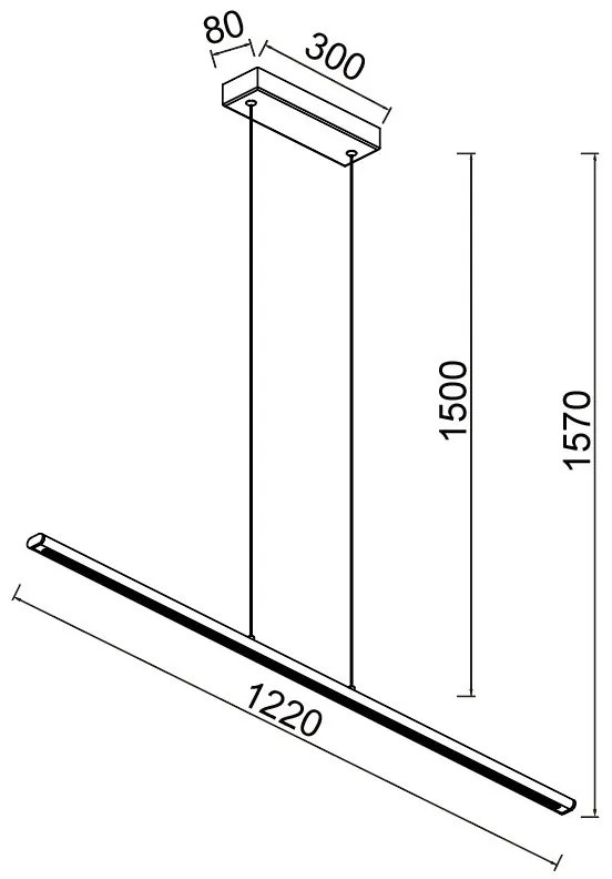 Lustra LED suspendata design modern liniar LINEAL negru MA-8954