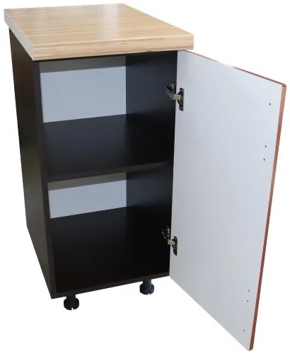 Corp inferior cu 1 Usa Dreapta Zebra, Wenge/MDF Cedru Mustata, blat Artar 40 x 85 x 60