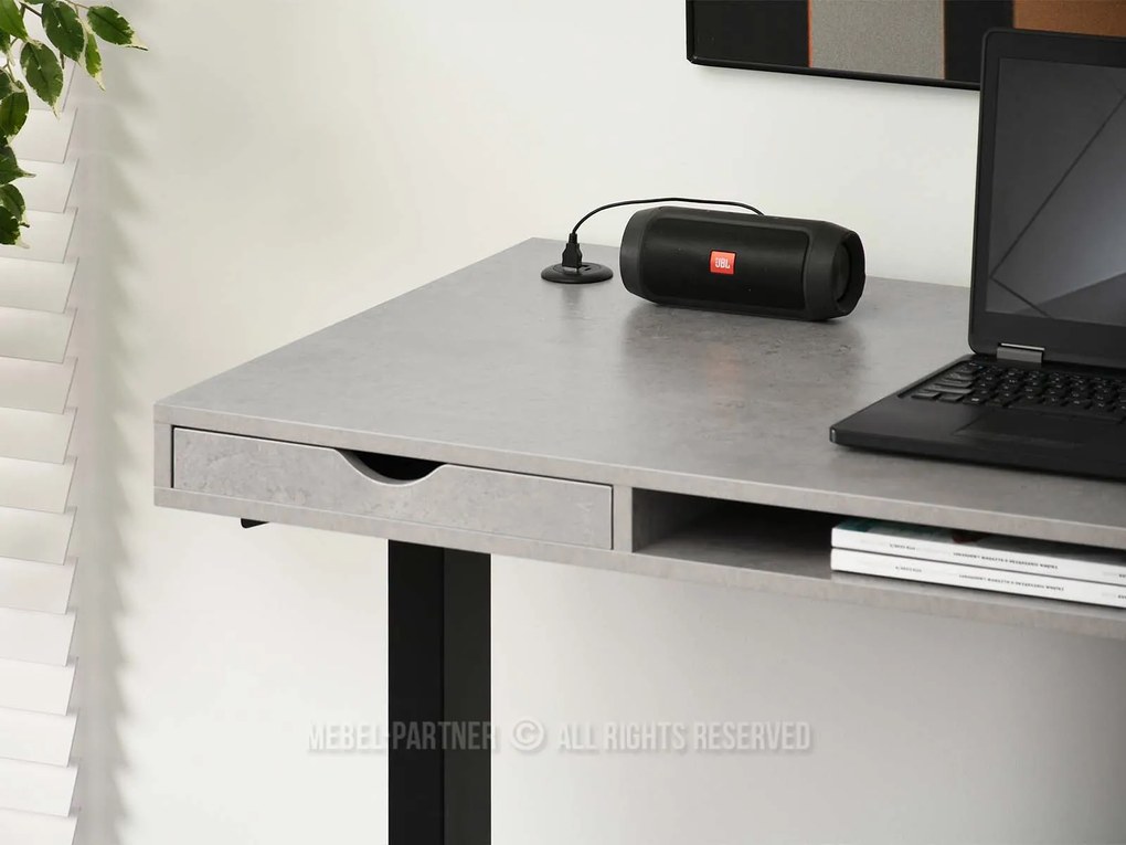 Masă PC Osto 140 (beton + negru). 1109835