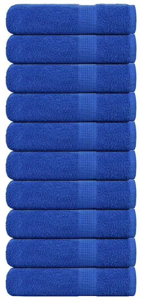 vidaXL Prosoape de baie 10 buc Albastru 100x150cm 360 g/m² 100% bumbac