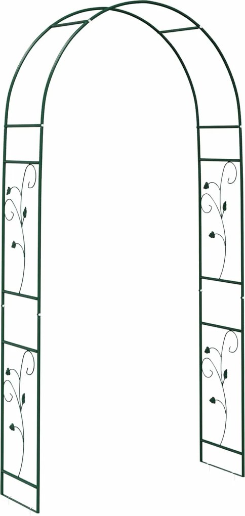 vidaXL Arc de Grădină Floral Verde 115 x 37 x 231 cm