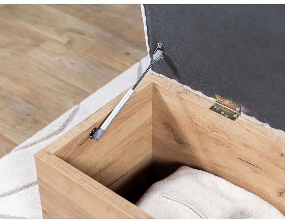 Bancă gri deschis/în culoare naturală Kumo – Bobochic Paris