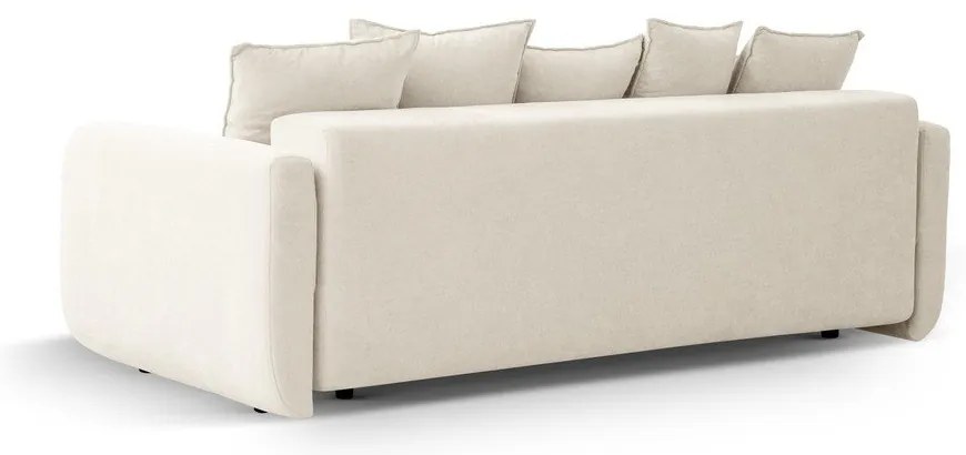 Canapea crem extensibilă, cu spațiu de depozitare 231 cm Elen – Micadoni
