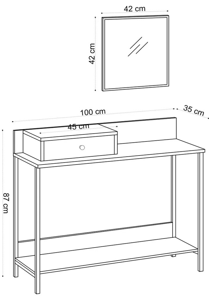 Masă decorativă Jan Sapphire Oak