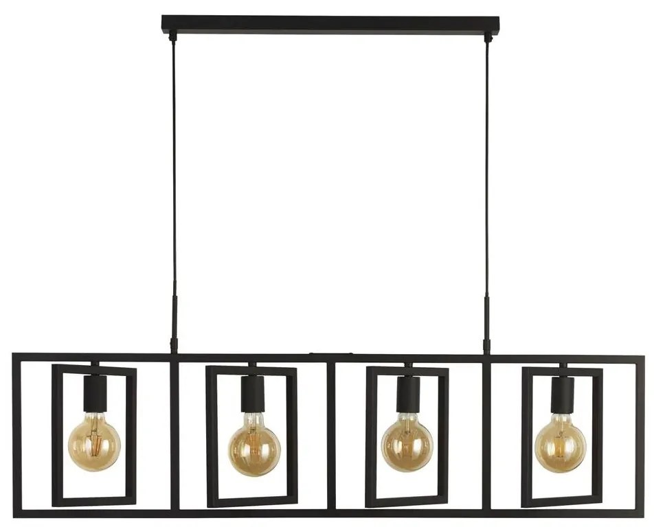 Lustra design industrial cu 4 surse de lumina Plaza