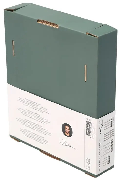 Tacâmuri argintiu-mat din oțel 16 buc. – Bitz