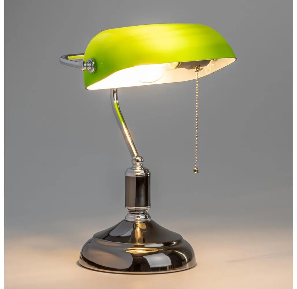 Brilagi - Lampă de birou BANK OFFICE 1xE27/60W/230V negru/argintiu/verde