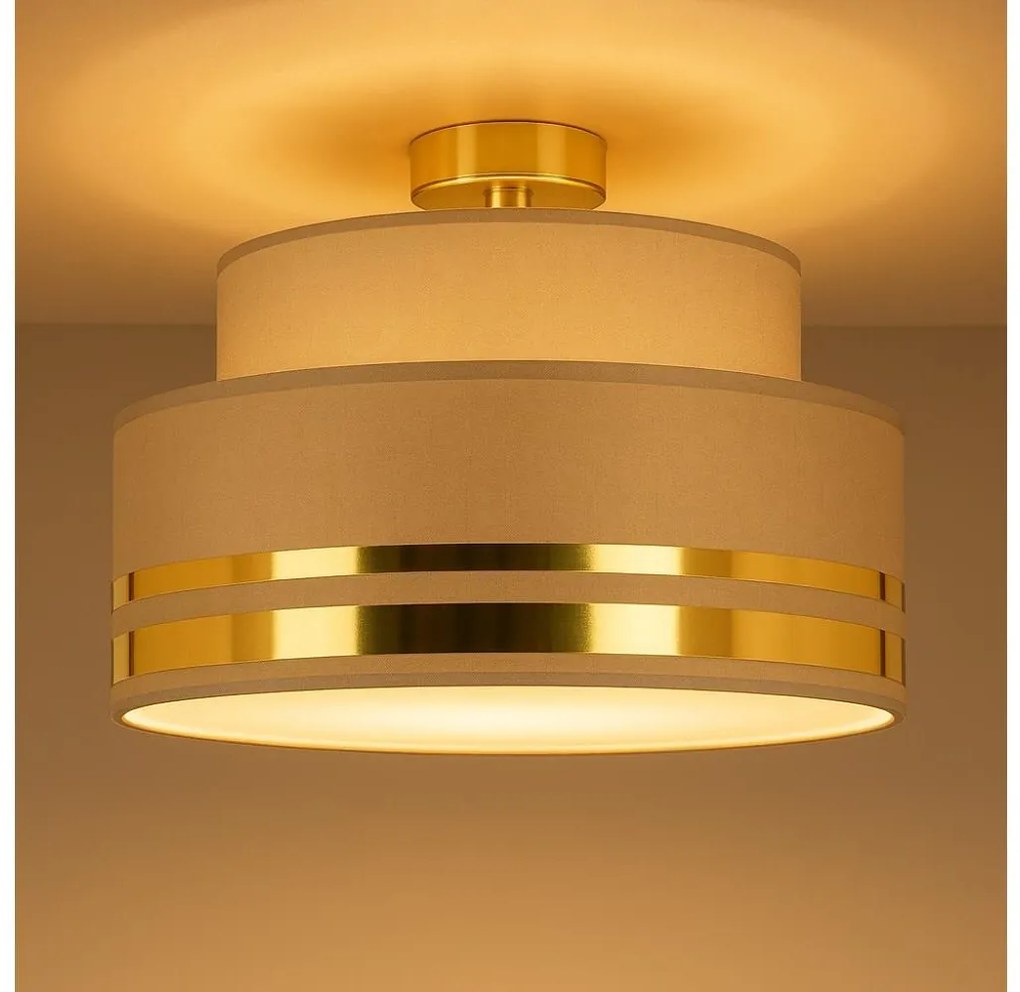 Plafonieră TAMI 1xE27/60W/230V maro/auriu