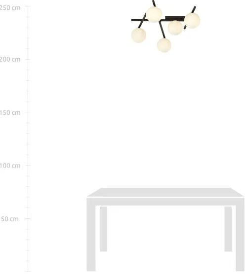 Plafonieră SMART 5xE14/10W/230V negru/alb