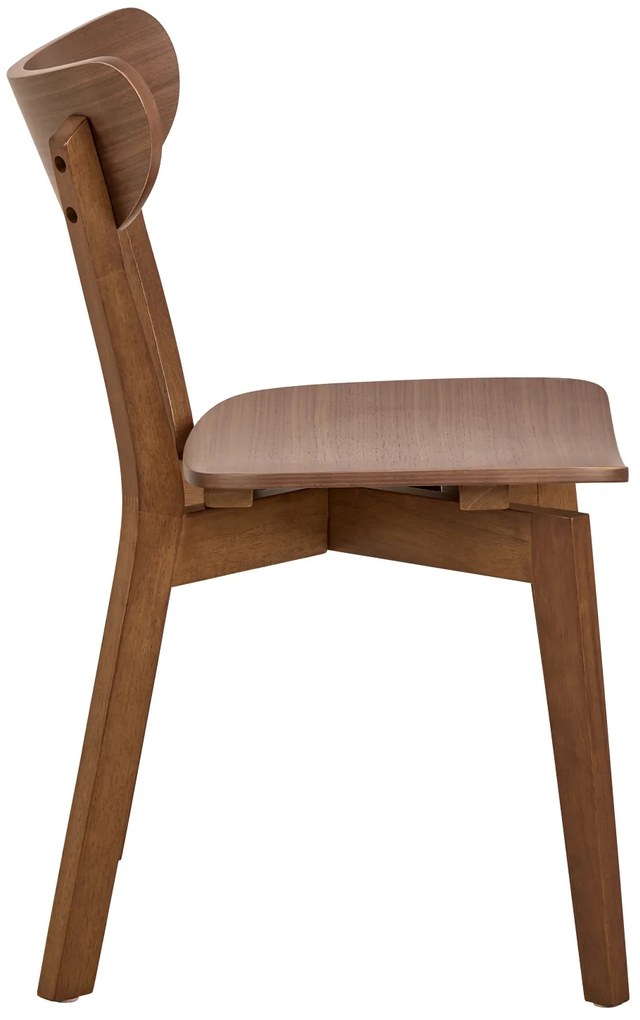 MAZZONI EXPORT ROXY Nucă Naturală - SCAUN DE LEMN PENTRU SALON SUFRAGERIE BUCĂTĂRIE RETRO