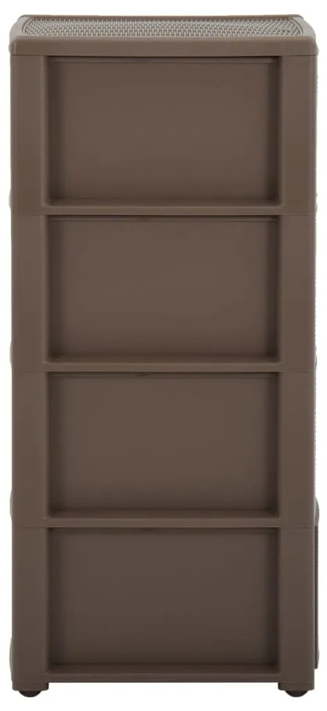 Comoda cu 4 sertare, gri taupe, 40x40x80 cm Gri taupe, 40 x 40 x 80 cm, 1