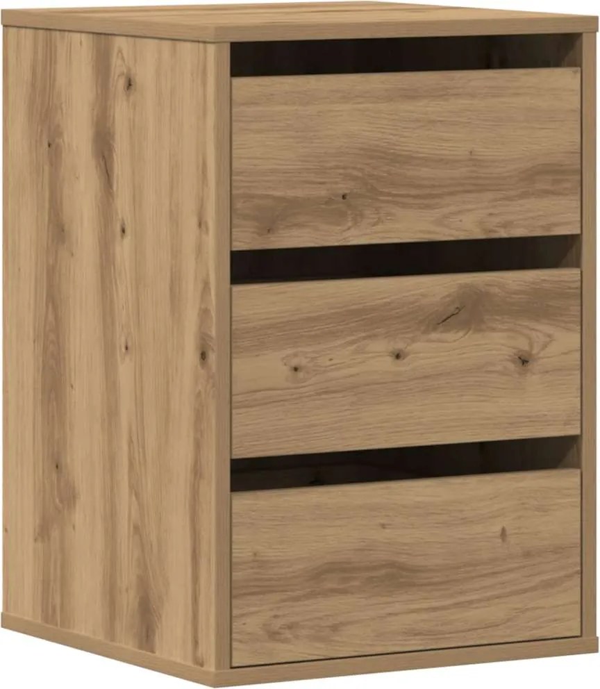vidaXL Dulap colț sertare stejar artizanal 40x41x58 cm lemn prelucrat