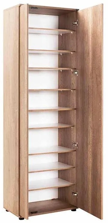 Pantofar Adore Porto, 2 usi reversibile cu oglinda, 10 rafturi, capacitate 28 perechi , 60 x 187 x 35 cm