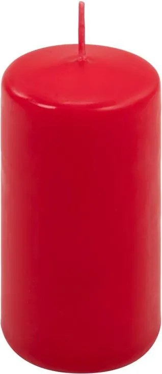 Set de lumânări cilindrice, 10 cm, Ø 5 cm, roșu, 24 bucăți