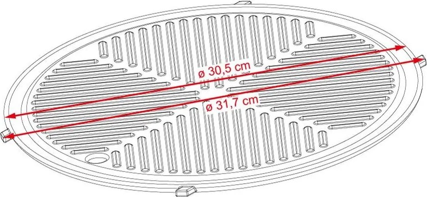 Plită grill din fontă EVER - GRILL FLEX pentru grătare NEVADA, FLORIDA