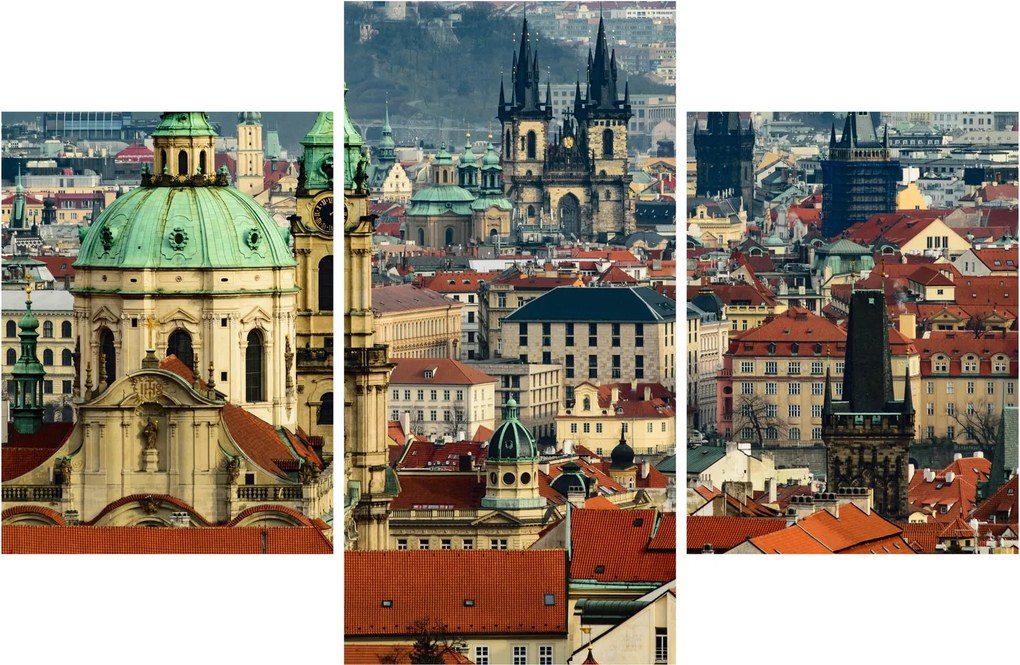 Tablou - Panorama din Praga (90x60 cm)