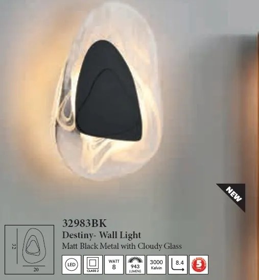 Aplica LED de perete design modern Destiny