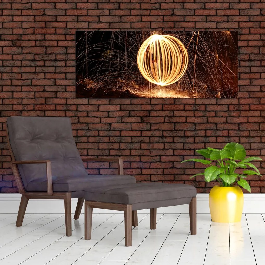 Tablou cu bilă iluminată (120x50 cm)