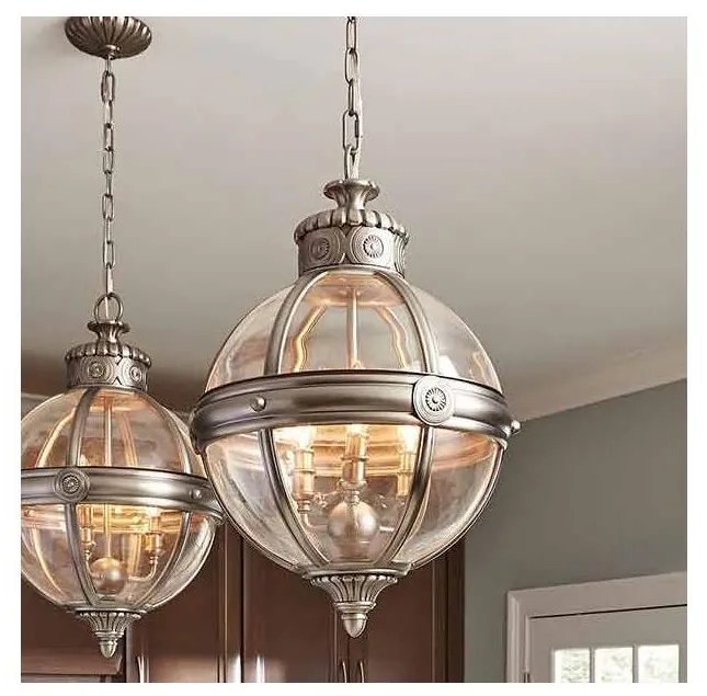 Lustră pe lanț Feiss FE-ADAMS-3P-ANL ADAMS 3xE14/60W/230V bronz