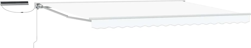 vidaXL Cort electric retractabil Alb 4 × 3,5 m