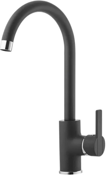 ALVEUS SETA737 - Chiuvetă de bucătărie CORTINA + baterie pentru chiuvetă TONIA granit/negru