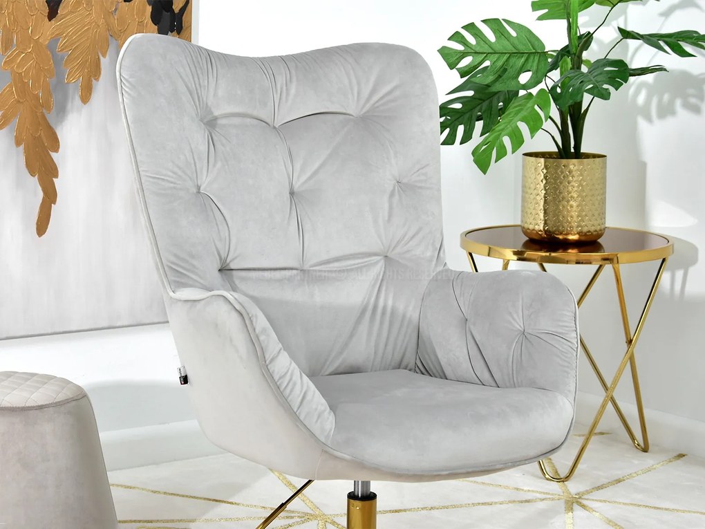 Fotoliu Meryl (gri + auriu). Promo -15%. 1110289