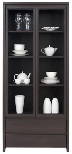 Vitrină Kaspian REG2W2S (Wenge). Promo -31%. 735084
