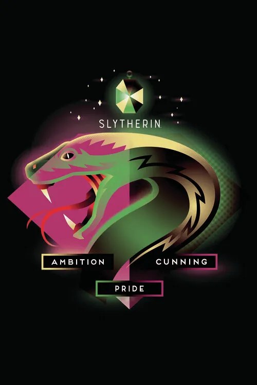 Poster de artă Harry Potter - Slytherin