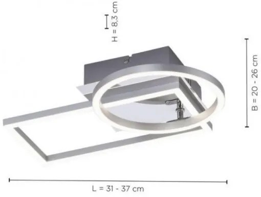Plafonieră LED IVEN LED/18W/230V Leuchten Direkt 14031-55