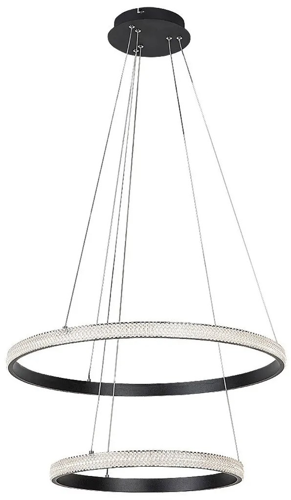 Lustra suspendata cu 2 inele LED Grete 60cm