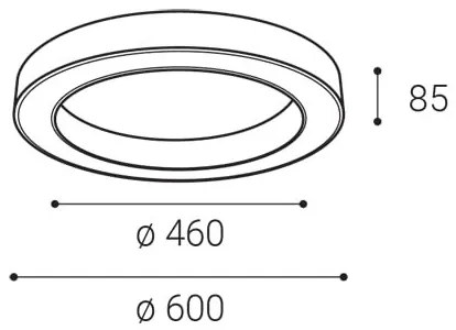Plafonieră LED dimabilă SATURN LED/50W/230V 3000K/4000K negru LED2