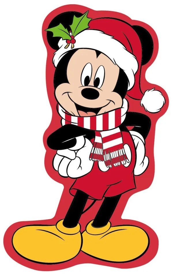 Disney Mickey Pernă decorativă 3D de Crăciun, 35 cm Catifea