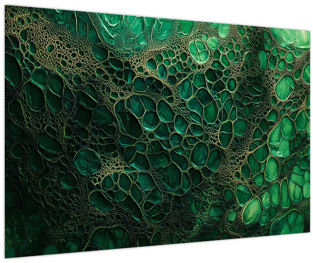 Tablou - Imagine microscopică verde (90x60 cm)