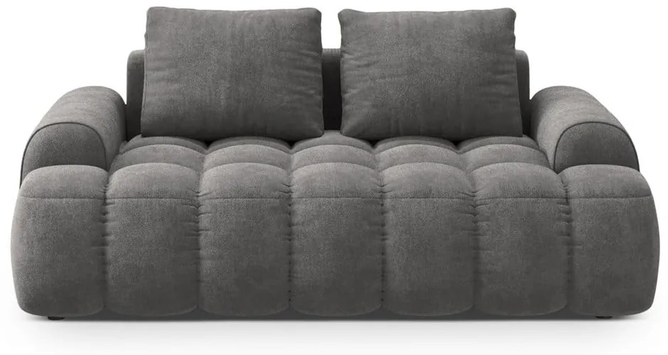 Canapea gri cu tapițerie din catifea 175 cm Linz – Cosmopolitan Design