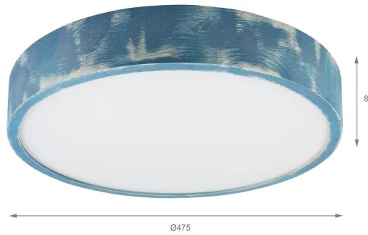 Brilagi - Plafonieră PINO 3xE27/15W/230V pin/albastru Ø 47,5 cm