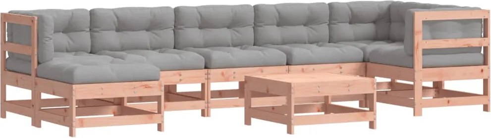 vidaXL Set mobilier de grădină cu perne, 8 piese, lemn masiv douglas