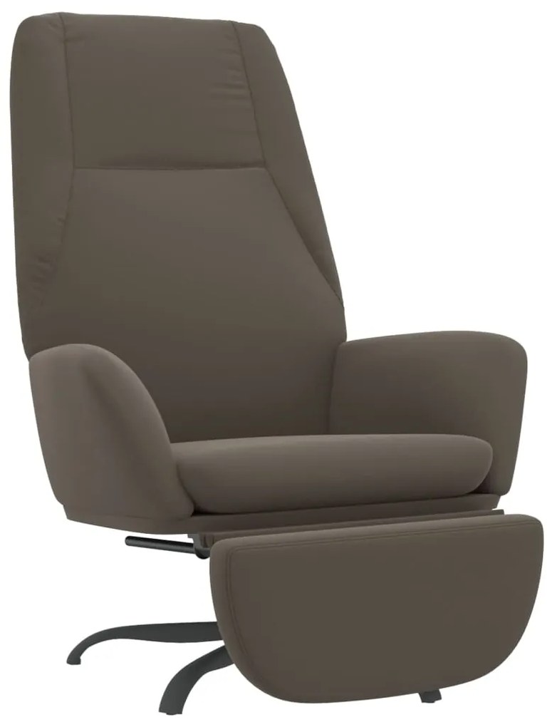 3097868 vidaXL Scaun de relaxare suport pentru picioare gri închis microfibră