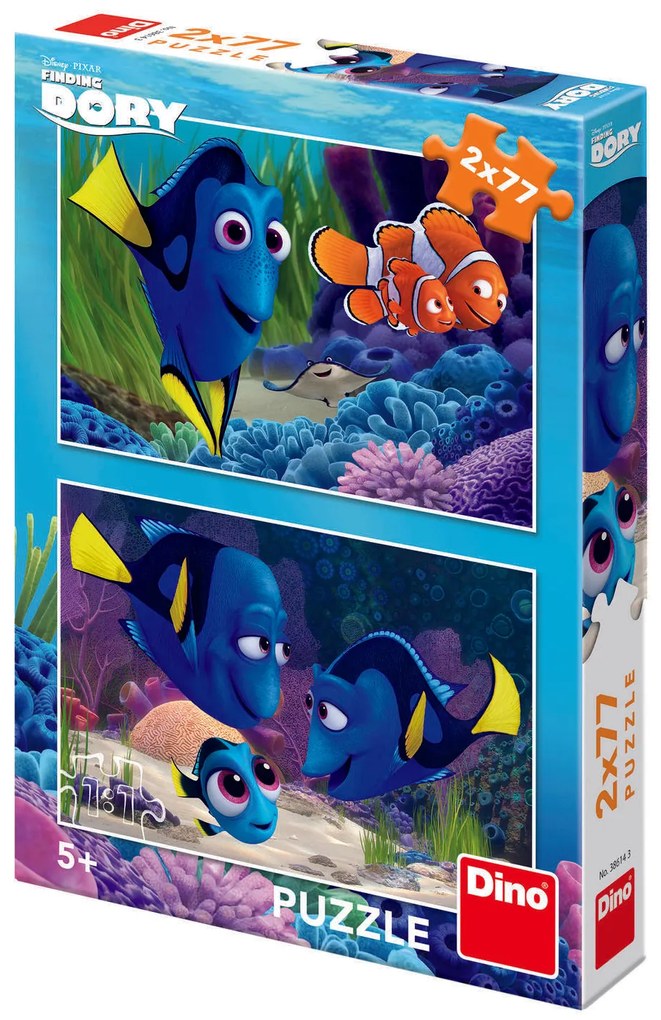 PUZZLE 2 IN 1 - GASIREA LUI DORY (2 X 77 PIESE) - DINO (386143)