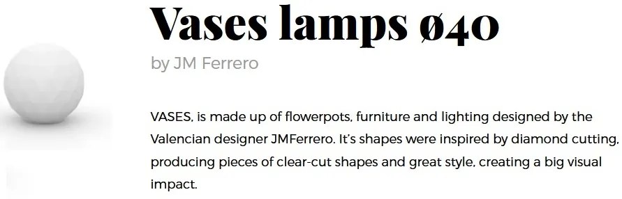 CORP DE ILUMINAT LED DECORATIV VASES LAMPS 40cm