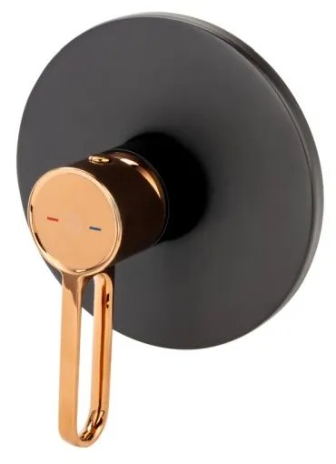 BATERIE INCASTRATA DUS ZAFFIRO CU 1 IESIRE, NEGRU-ROZ AURIU Negru mat/Rose gold lucios