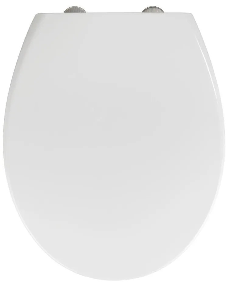 WENKO 22973100-WC Capac WC DELOS, 44,5 x 37,5 cm, alb/argintiu