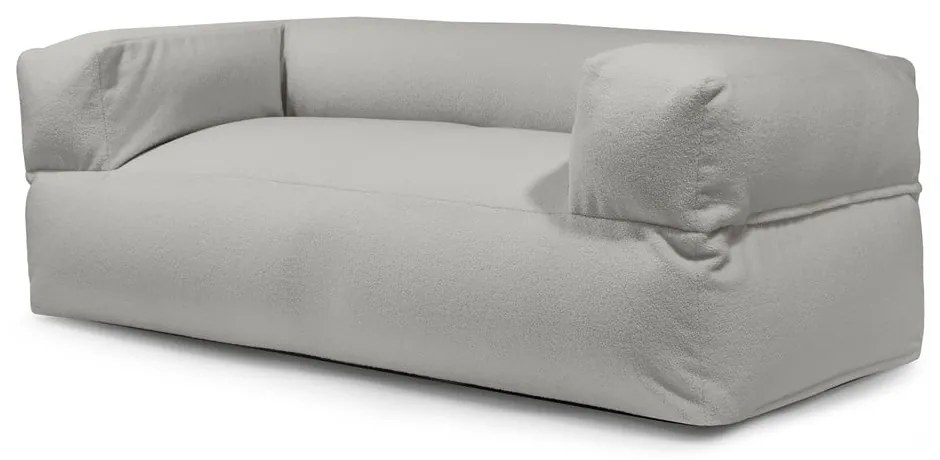 Fotoliu bean bag gri deschis cu tapițerie din țesătură bouclé Sofa MooG – SLOWDOWN